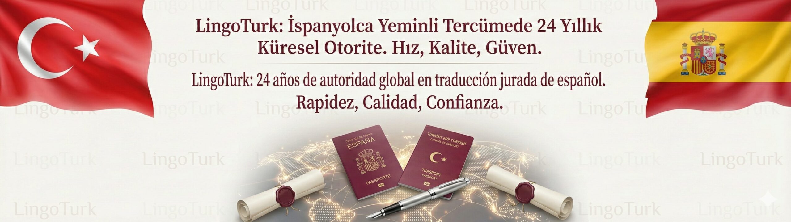 LingoTurk İspanyolca yeminli tercüme - 24 yıllık küresel otorite ve uygun fiyatlı çeviri