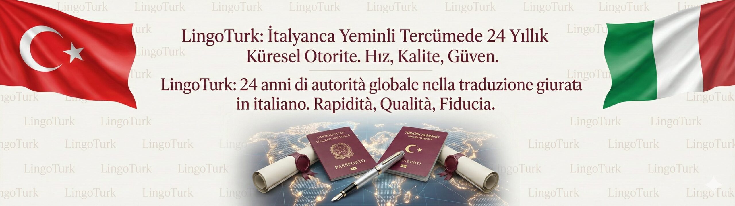LingoTurk İtalyanca yeminli tercüme - 24 yıllık küresel otorite ve vize evrakları çevirisi