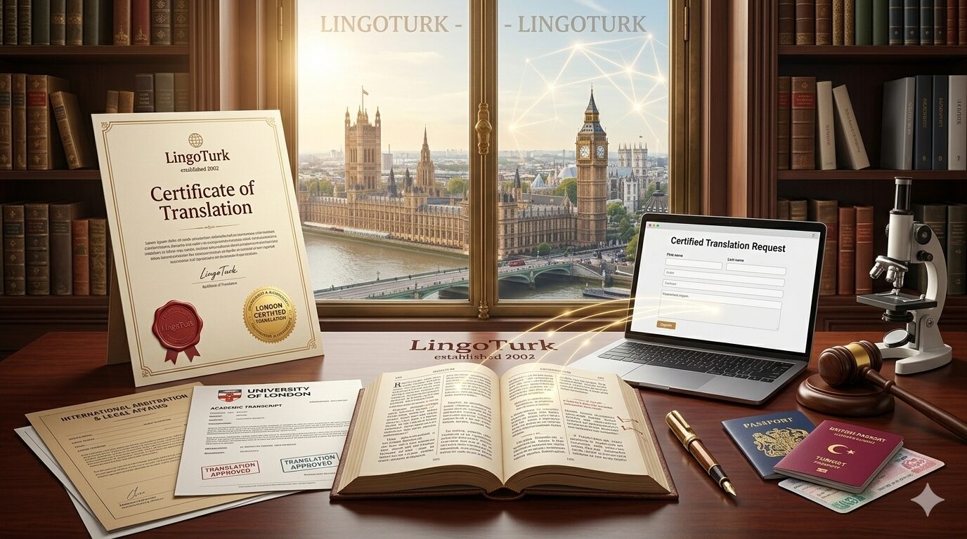 LingoTurk London Certified Translation - Official Sworn Translation and UK Accreditation Seal